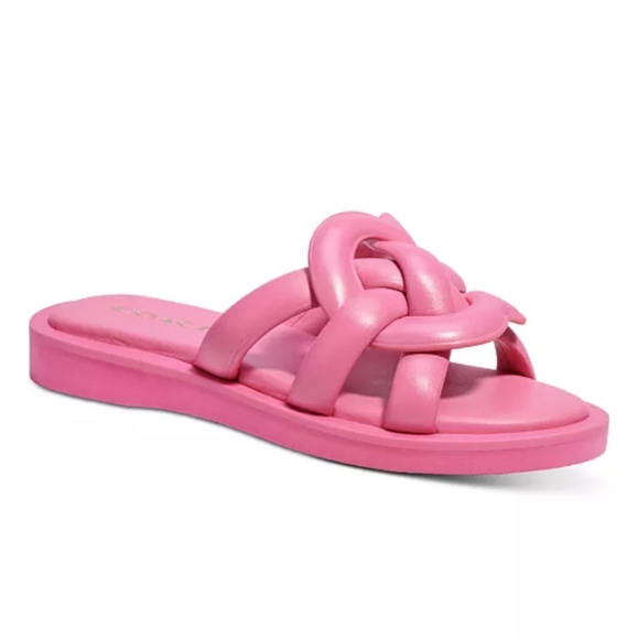 NWOB Coach Georgie Sandals 👡 on pink Size 6 - Picture 1 of 10